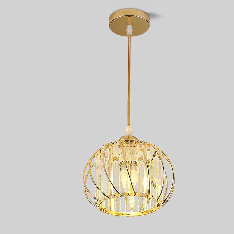 Lantern Hanging Ceiling Light Minimalist Style Crystal Hanging Pendant Light for Aisle
