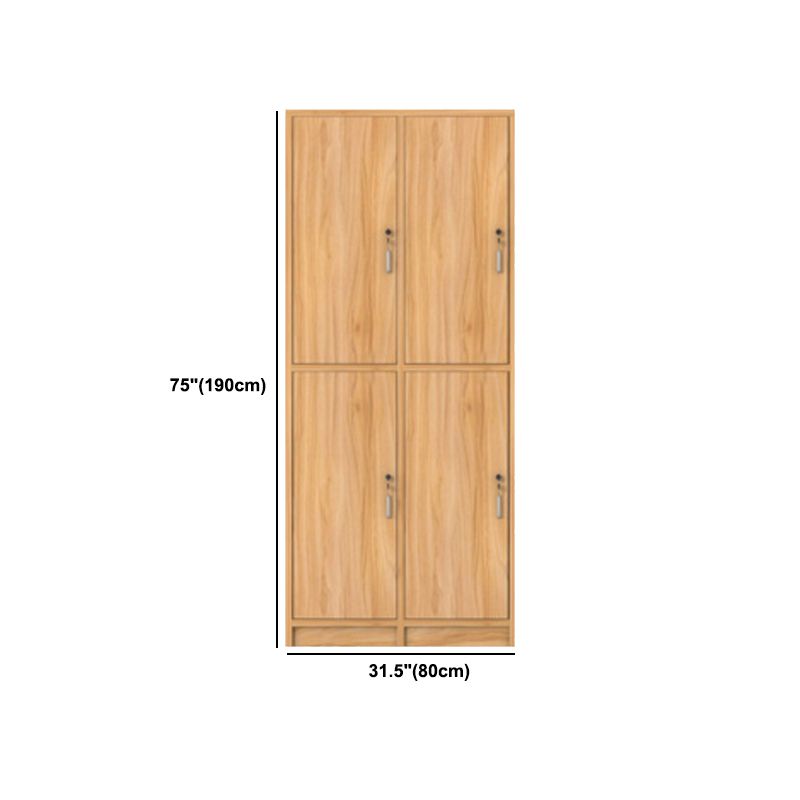 Manufactured Wood Light Wood Finish Cabinet Modern Storage Cabinet with Hinged Door