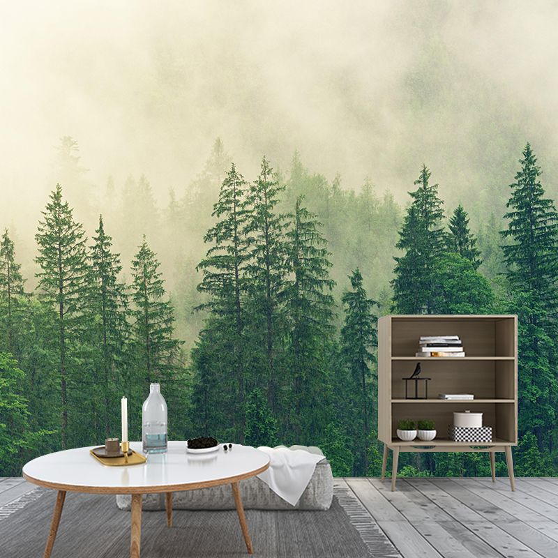 Modern Misty Forest Landscape Mural Decorative Painting Bedroom Mural Painting