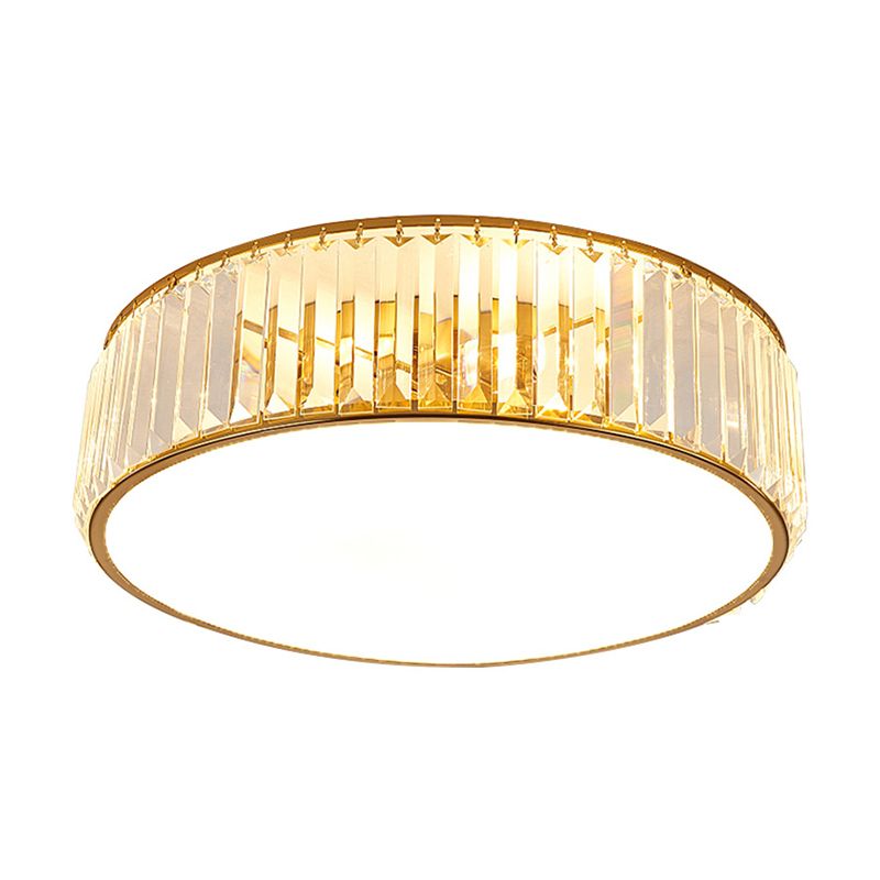 Moderne luxe geometrische inbouw smeedijzeren plafondlamp voor binnen met kristallen kap