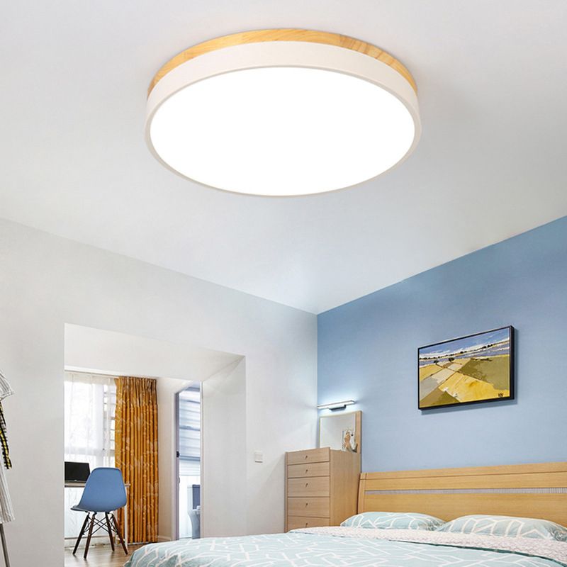 Round Shade 1-Light Flush Mount Modern Simple Style Flush Mount Ceiling Light Fixture