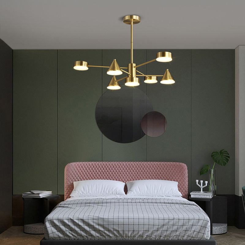 Brass Chandelier Lighting Postmodern Pendant Lamp for Living Room Dinning Room