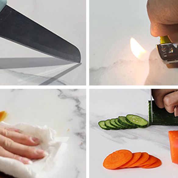 Modern Style Sintered Stone Dining Table with Rectangle Shape Table and 4 Solid Wood Legs Base