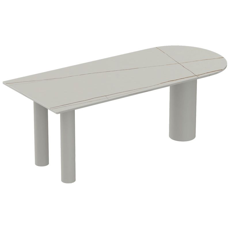 Metal Contemporary Free Form Table Sintered Stone Dining Table for Home
