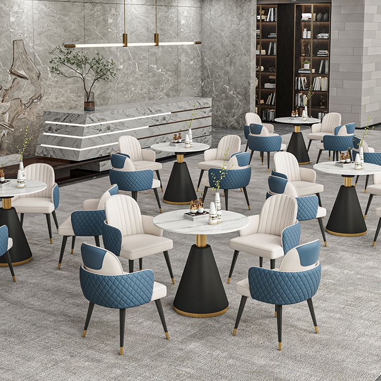 Nordic 1/3/4/5 Pieces Dining Set Round Stone Dining Table for Dining Room