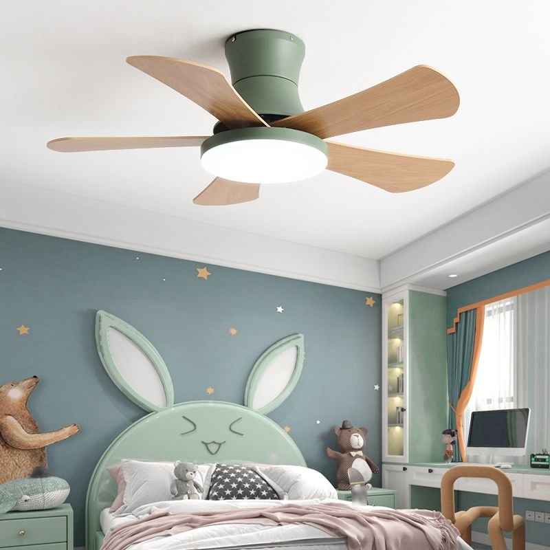 Éclairage de ventilateur de plafond de style moderne Métal 1 plafond léger lampe à fans pour la chambre pour enfants