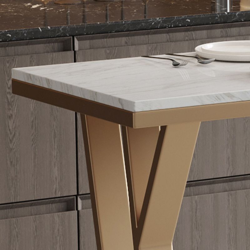 Modern Bar-height Table FauxMarble Top Bistro Pub Table for Patio Use