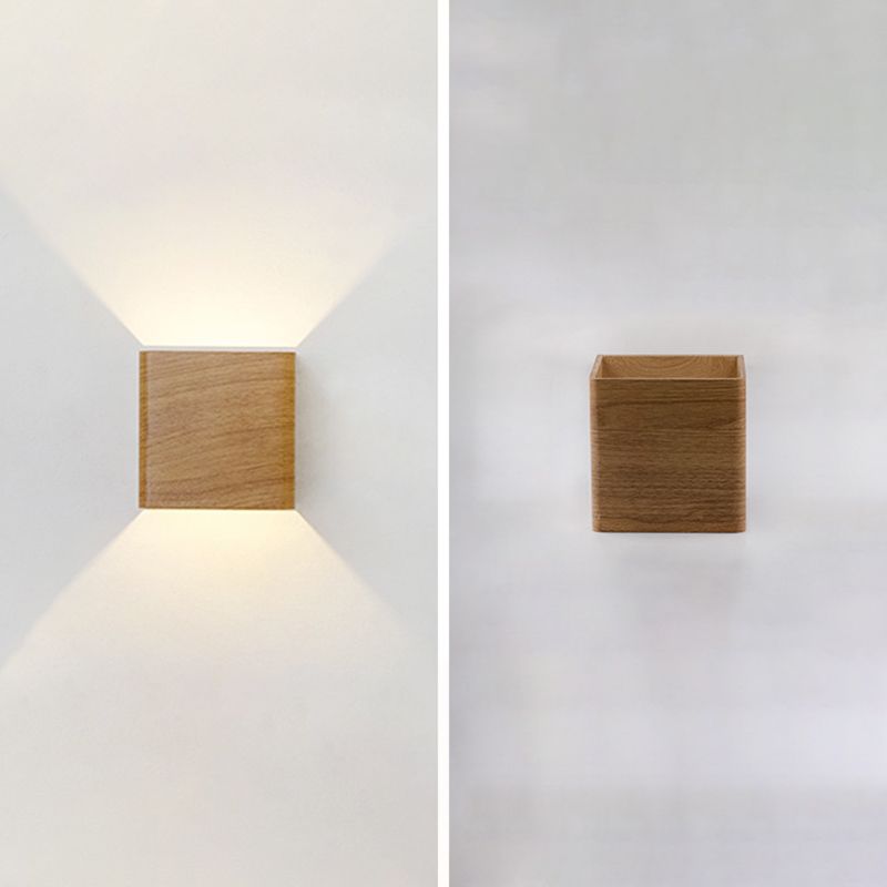 Moderno Minimalista de estilo Minimalista cuadrado y abajo de la pared LED Splach Metal 2 luces apliques