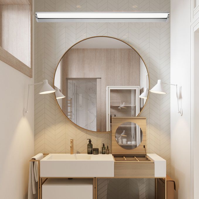 Modern Style Geometry Shape Wall Lighting Metal 1 Light Wall Lights for Bathroom