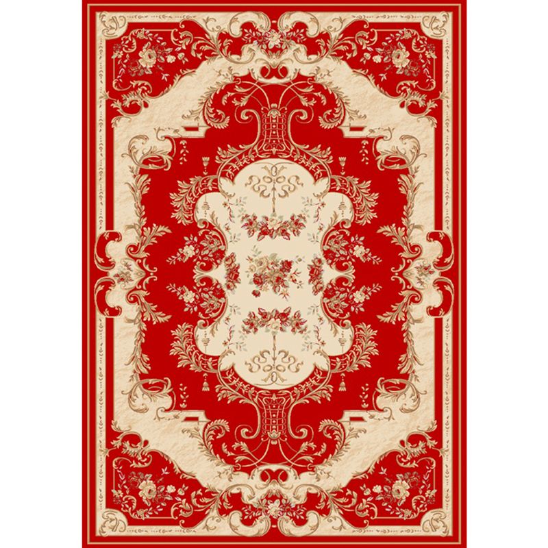 Vintage-Teppich für Heimdekoration, mehrfarbiger Teppich mit Blumenmuster, Polypropylen, rutschfeste Unterseite, haustierfreundlicher Teppich