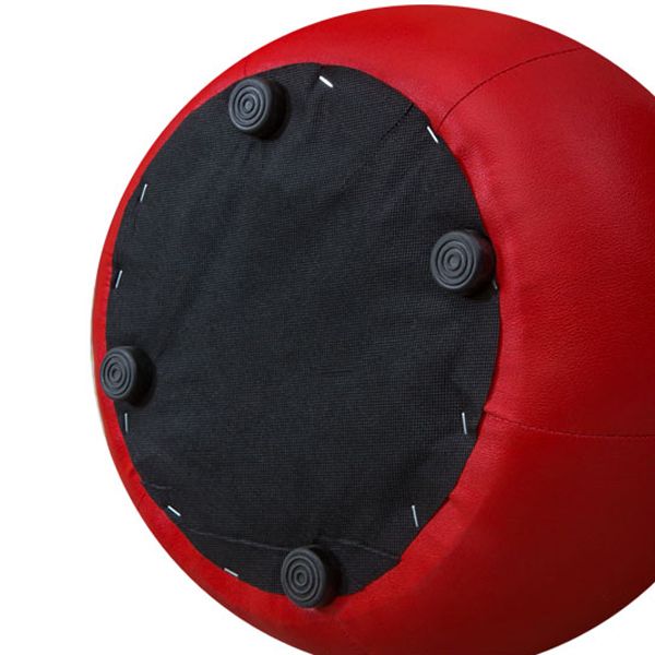 Stain Resistant Faux Leather Ottoman Football Printed Pouf Modern Ottoman
