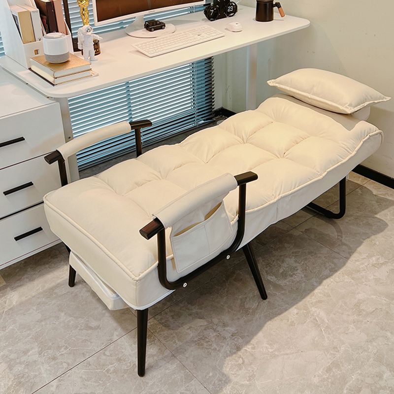 Contemporary Metal Single Standard Recliner Manual Standard with Toss Pillow