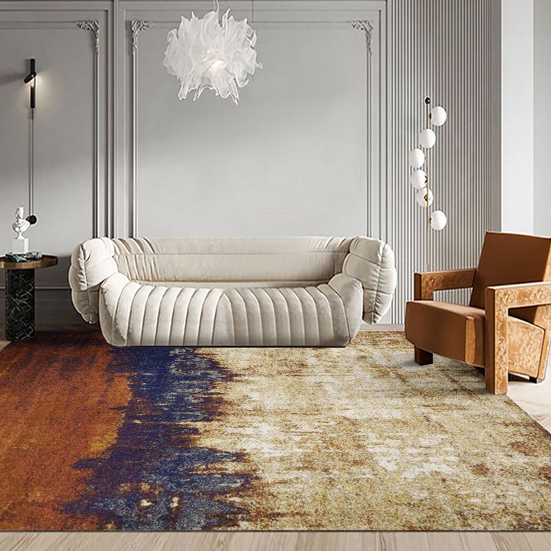 Zwart gestreepte tapijten Polyester Modern Rug Stain Resistant Rug voor woonkamer