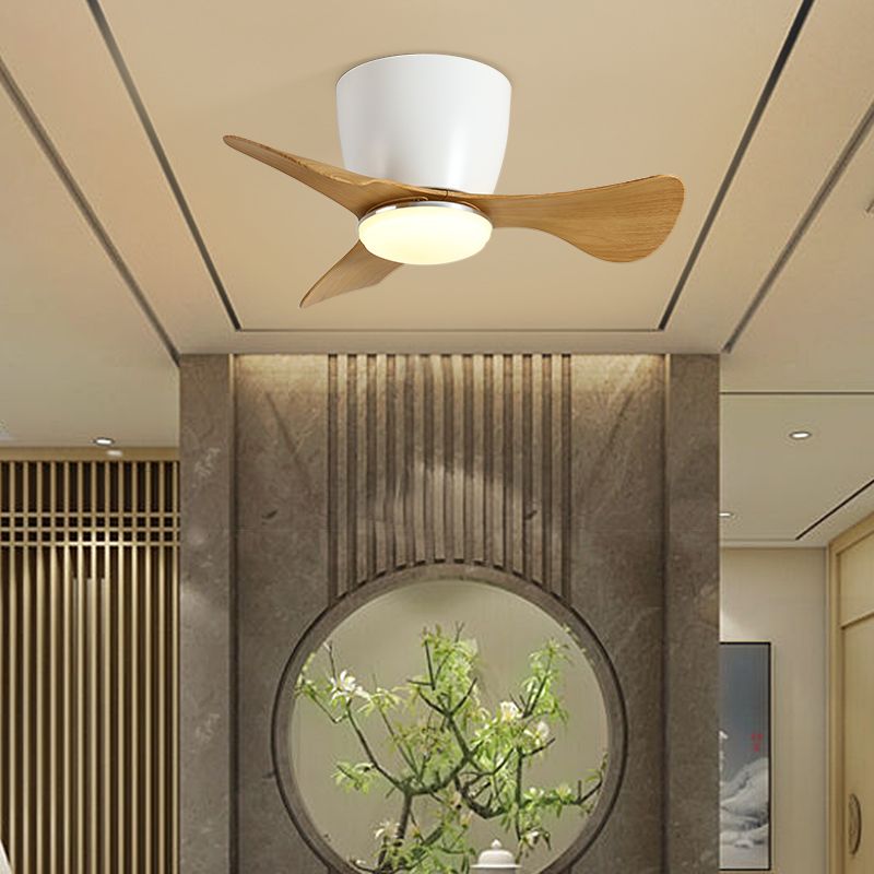 Metal Geometry Shape Ceiling Fan Light Kids Style 1-Light Ceiling Fan Lighting for Bedroom