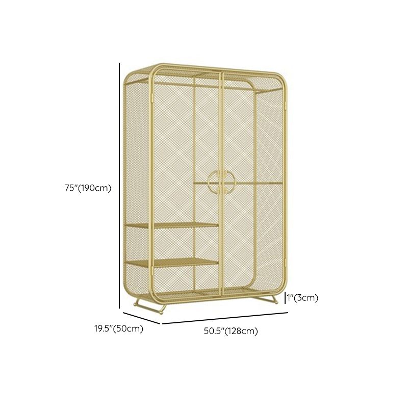 Modern Style Wardrobe Closet Metal Wardrobe Cabinet for Bedroom