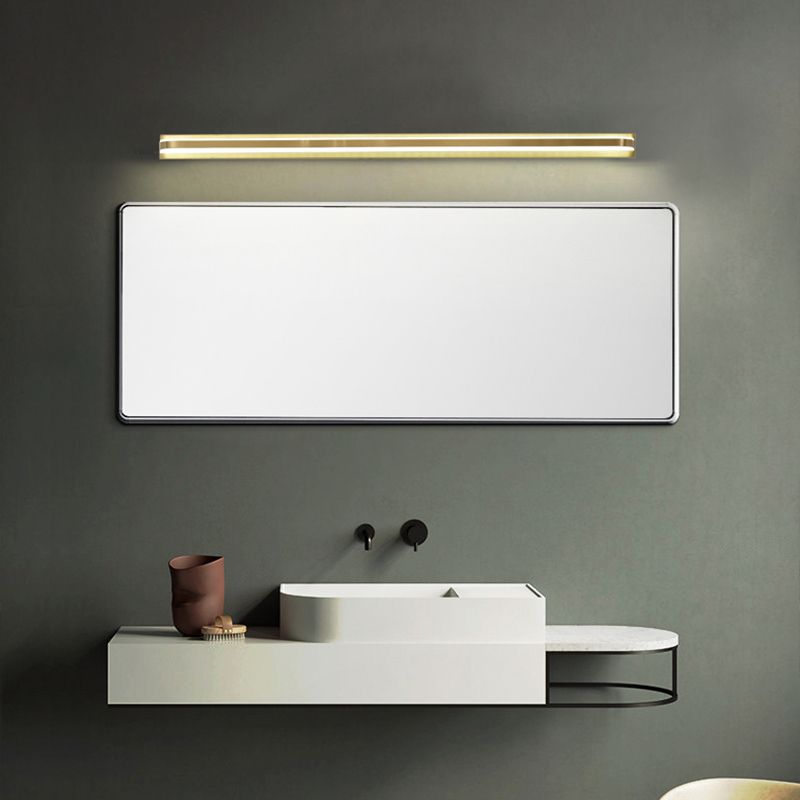 Modern Style Linear Shape Wall Lighting Metal 1 Light Sconces for Bathroom