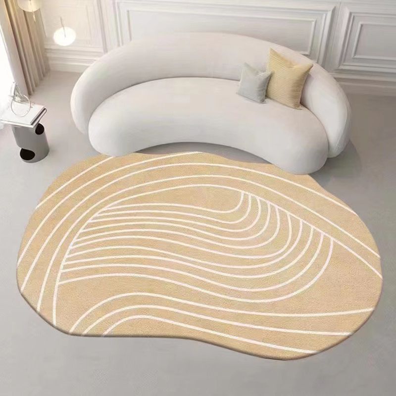 Novelty Shape Carpet Leisure Contrast Panel Rug Polyester Stain Resistant Area Rug