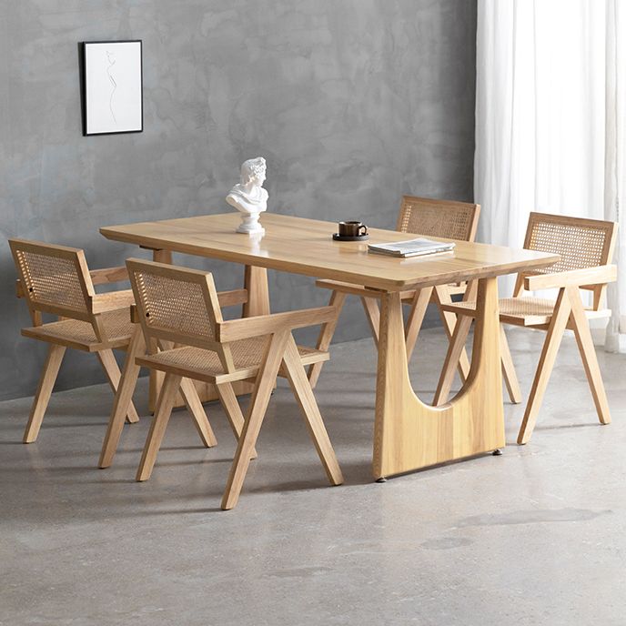 Industrial 1/2/4/5/6 Pieces Rectangle Dining Solid Wood Dining Room Table with Chairs