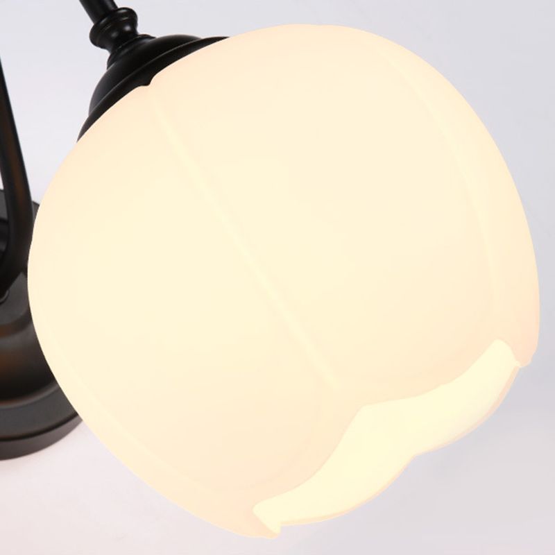 Glass Dome Shape Wall Light Modern Style 1 Light Wall Light Sconce
