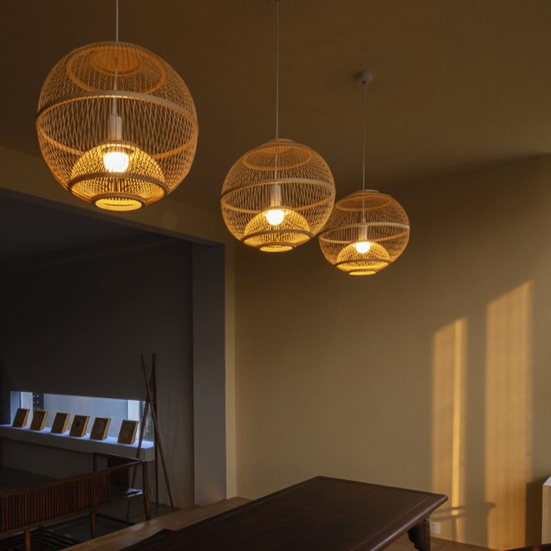 MODERNE MODIQUE BAMBOO PROSITIF LAMBE FORME 1 LUMIÈRE LUMINE BAMBOO PENDANT POUR LE SOIR