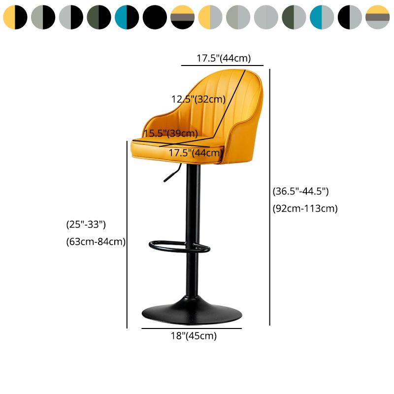 Industrial Bar and Counter Stool Adjustable Height Stool with Pedestal Base