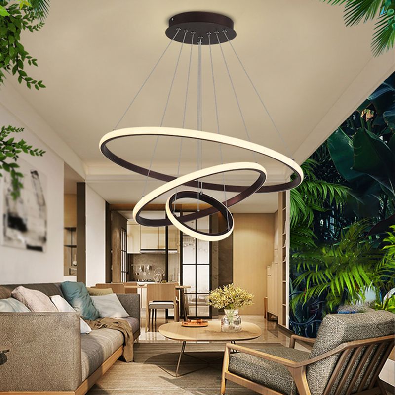 Lineare Metallleuchterleuchten moderner 3-Licht-Kronleuchter-Beleuchtungskörper in Schwarz