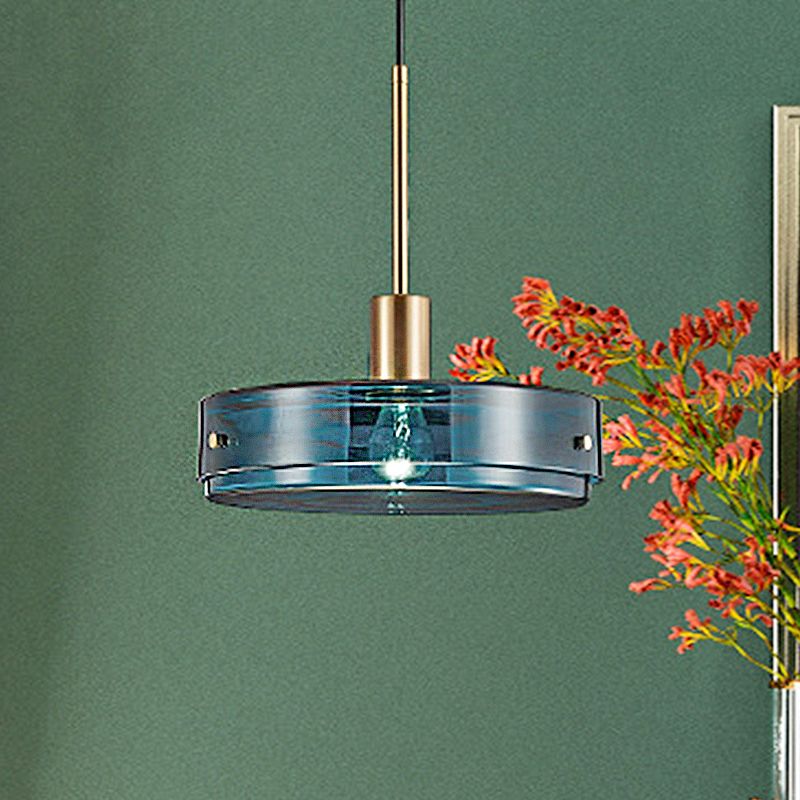 Suspension circulaire pendentif éclairage moderniste verte vert 1 lumière de salon léger lampe avec type vertical / horizontal
