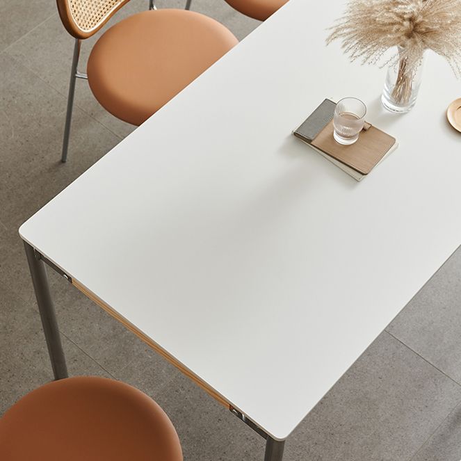 Sintered Stone Dining Table Set 1/4/5 Pcs Rectangle Dining Table with Armless Chairs