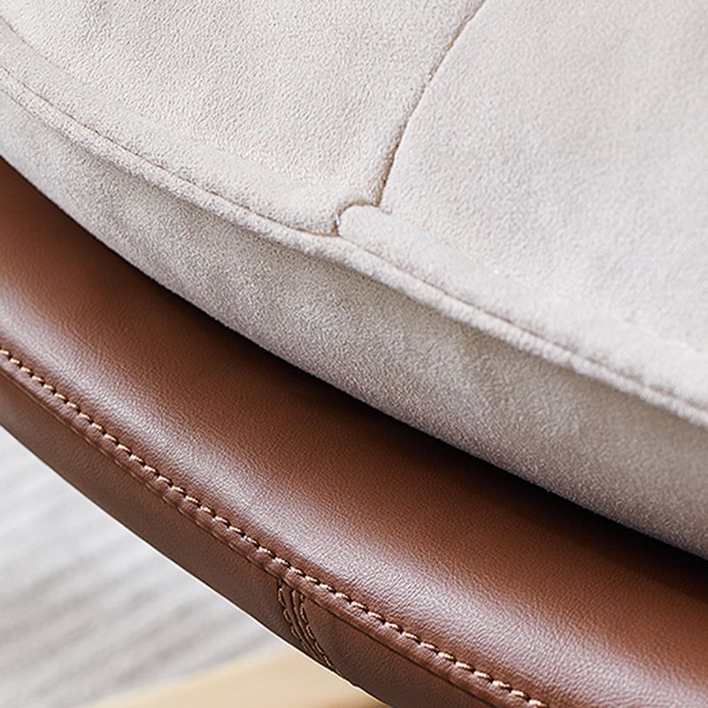 Modern Style Rocking Chair Faux Leather Upholstered Chair with Button-Tufted