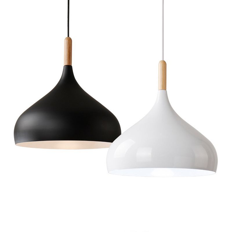 1 Light Metal Suspension Pendant Modern Wavy Dining Room Hanging Light Fixtures