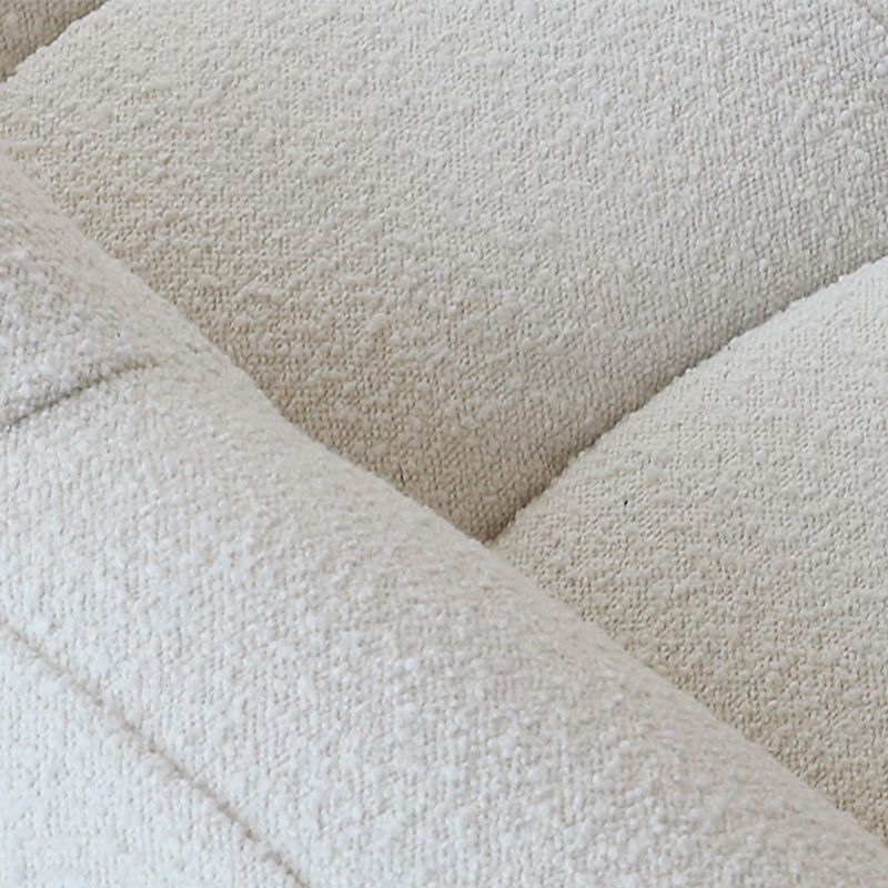 Biscuit Back Seating Square Arm Sofa in White for Living Room