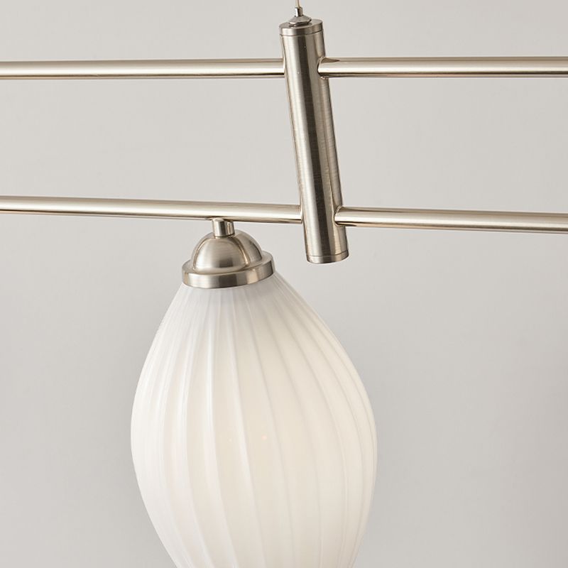 Nordic Style Iron Hanging Lamp Ellipse Shape Island Light Fixture for Living Room