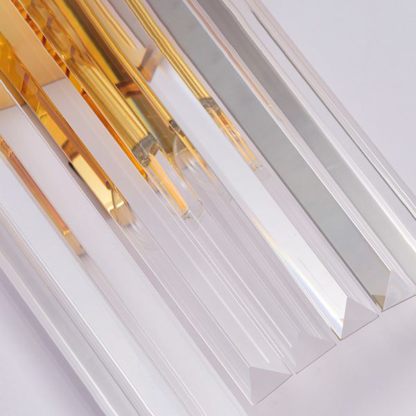 Black/Gold Crystal Wall Lamp Postmodern Wall Mounted Lighting for Bedroom Living Room