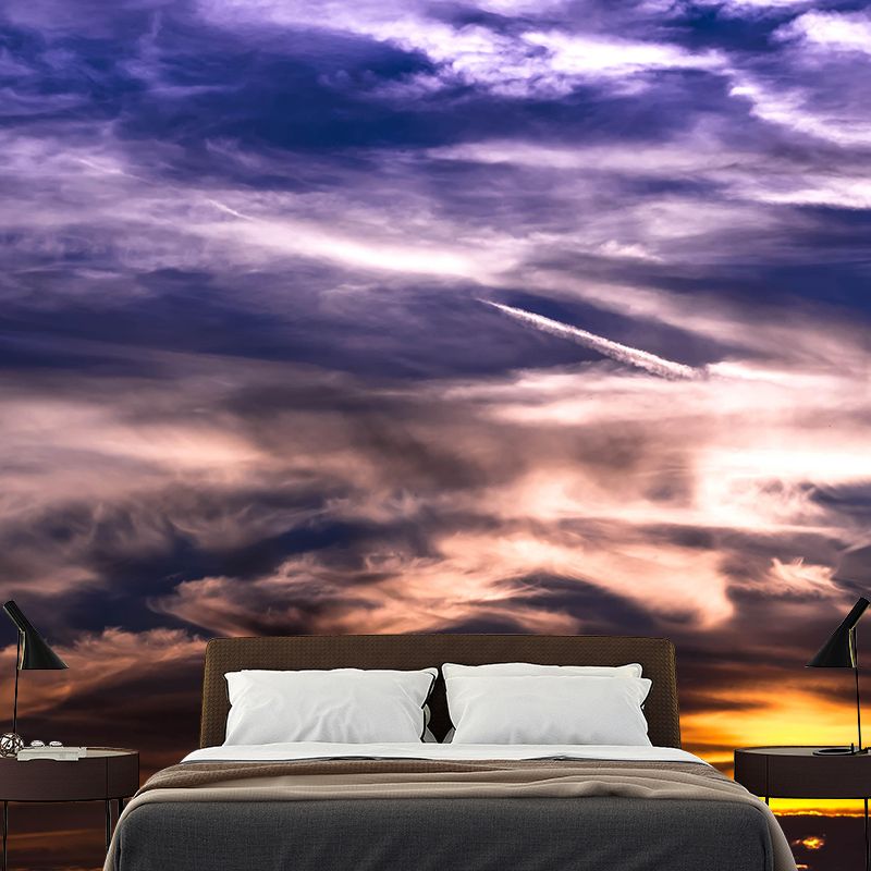 Customized Sky Landscapes Mural Wallpaper Horizontal Photography for Home