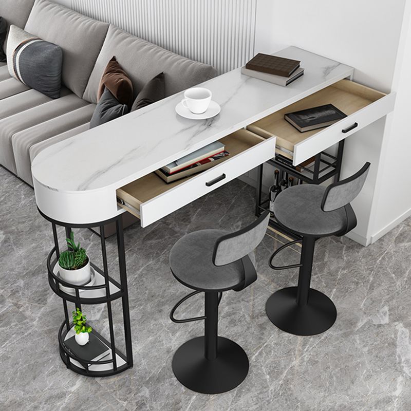 Modern Style Bar Table Set 1/2/3 Pcs Stone Specialty Bar Set for Indoor