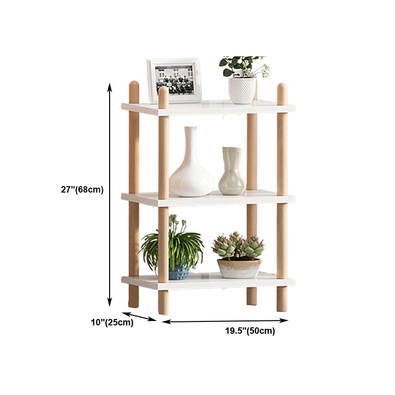 Modern Style Bookshelf Open Back Artificial Wood Bookcase for Office