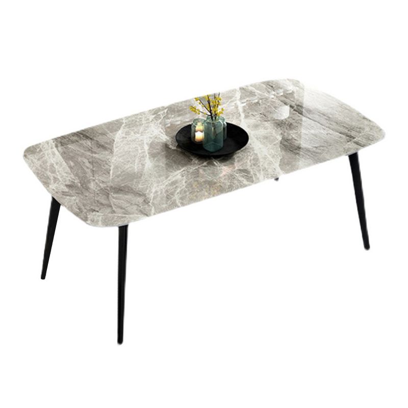 Industrial Style Dining Site Table Rectangle Stone Furniture with 4 Legs