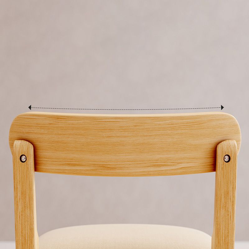 Industrial Wooden Counter Height Stool Armless Bar Stool with Cushion