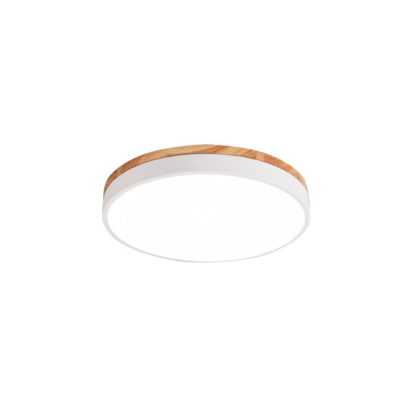 Lámpara de techo acrílica para dormitorio infantil, luz de techo circular delgada de color caramelo, Macaron Loft