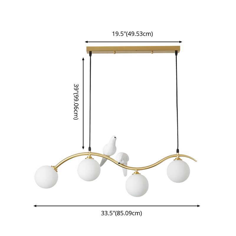 Glass Global Island Affermazione Light Minimalist Style Over Island Lighting for Pranzo Room