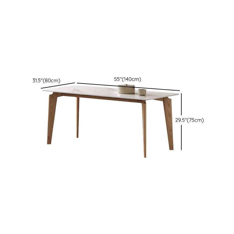 Modern Stone Top Dining Set 1/2/3/4 Pieces Dining Table Set with Leather Chairs