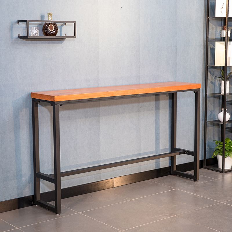 Industrial Solid Wood Bar Table Set 1/5/9 Pieces Counter Table with High Stools