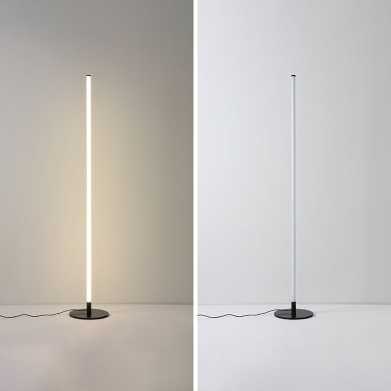White Bar Floor Light Nordic Acrylic LED Corner Lighting for Living Room