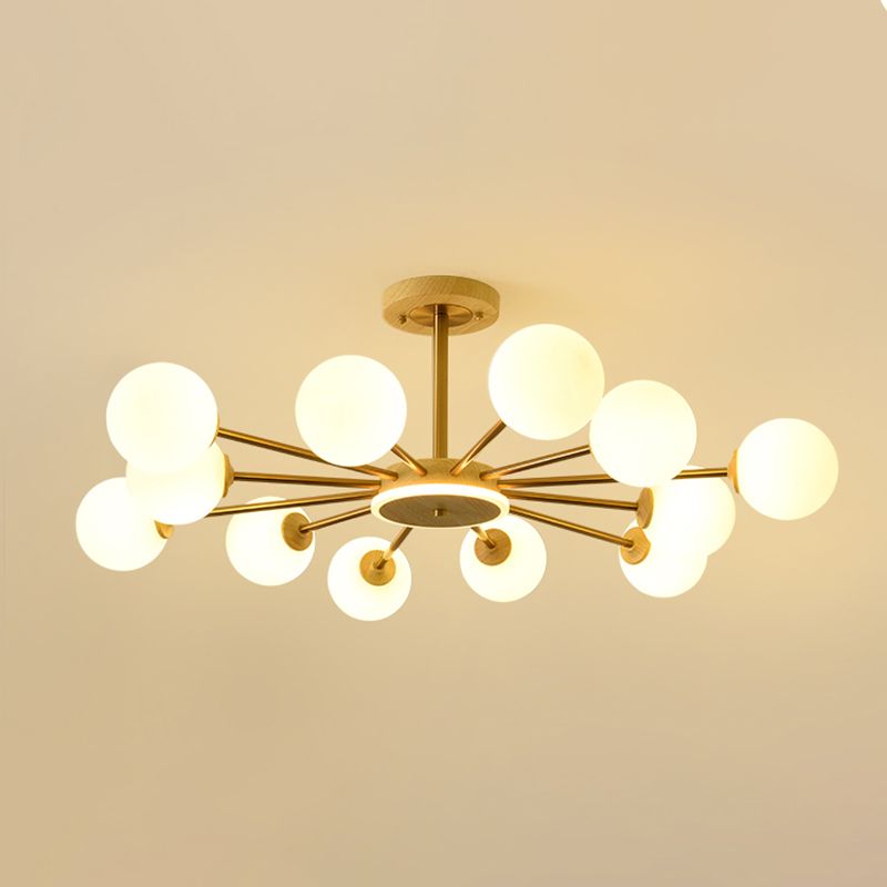 Modern Globe Chandelier Light Fixtures Multi-Head Suspension Pendant Lamps for Living Room