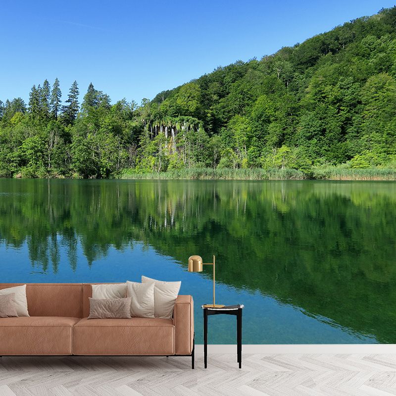 Mountain Forest Style Forest Wall Mural Wallpaper Photography Mildew Resistant for Bedroom