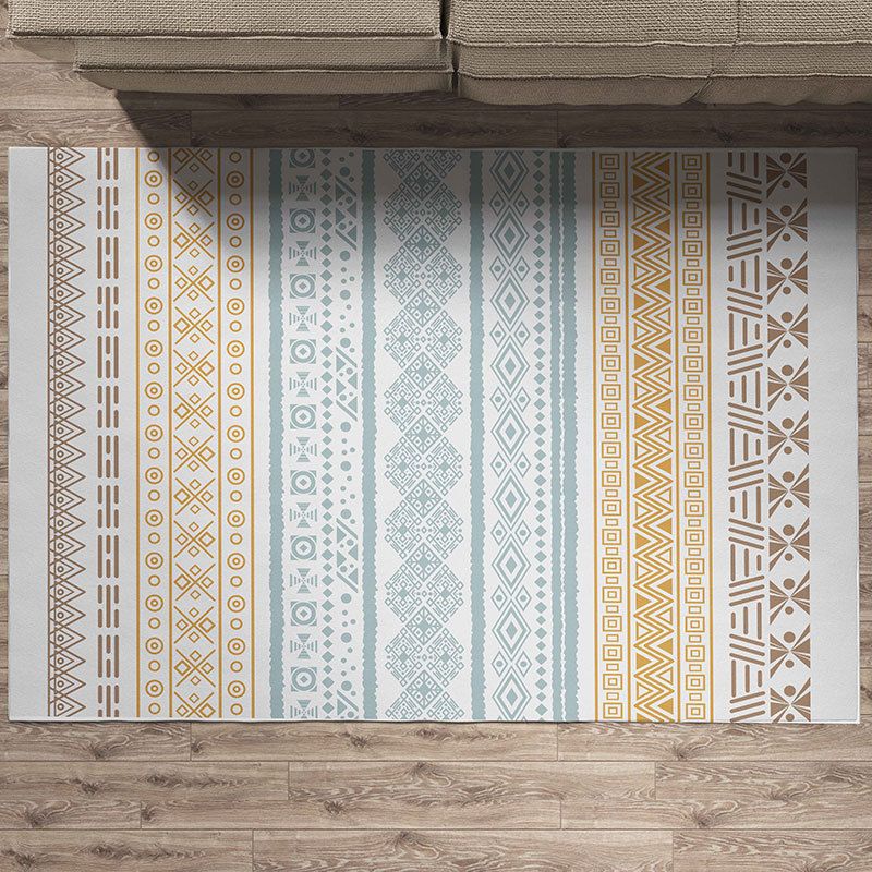 Casual Southwestern Print Rug Polyester Indoor Rug Stain Resistant Carpet for Living Room