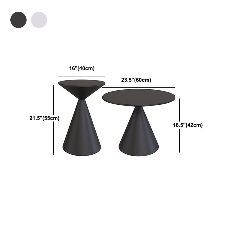 Mid-Century Modern Cocktail Table Pedestal Metal Coffee Table