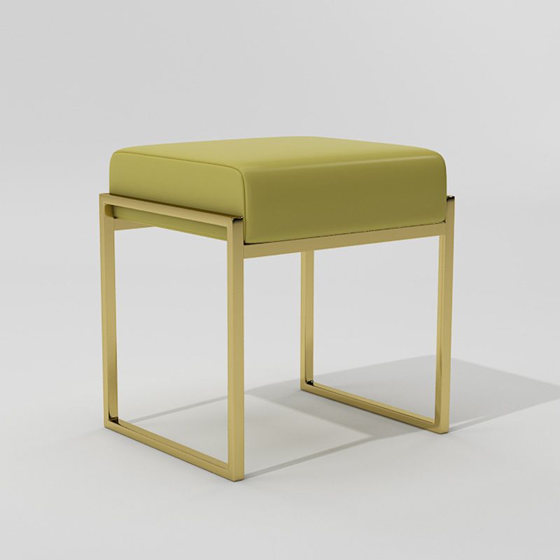 Modern Faux Leather Ottoman Pure Color Waterproof Rectangle Chair Ottoman