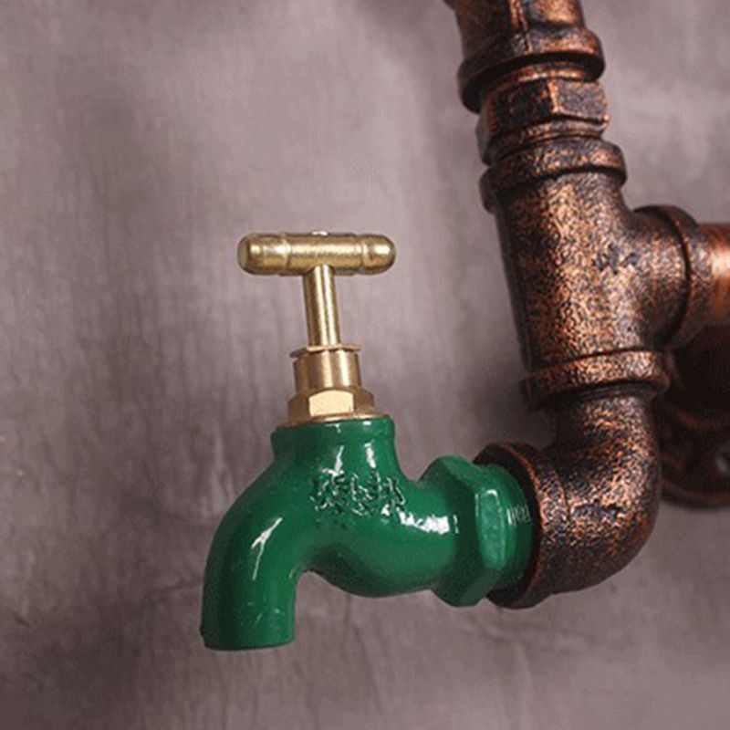 Iluminación de matriz de pared engranaje de estilo industrial Luz de montaje de pared de metal en cobre