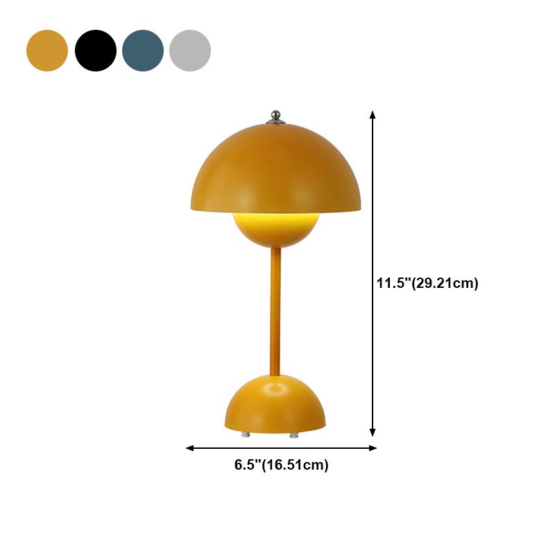 Dome Nightstand Lamp Modern Style Metal Single Light Table Light